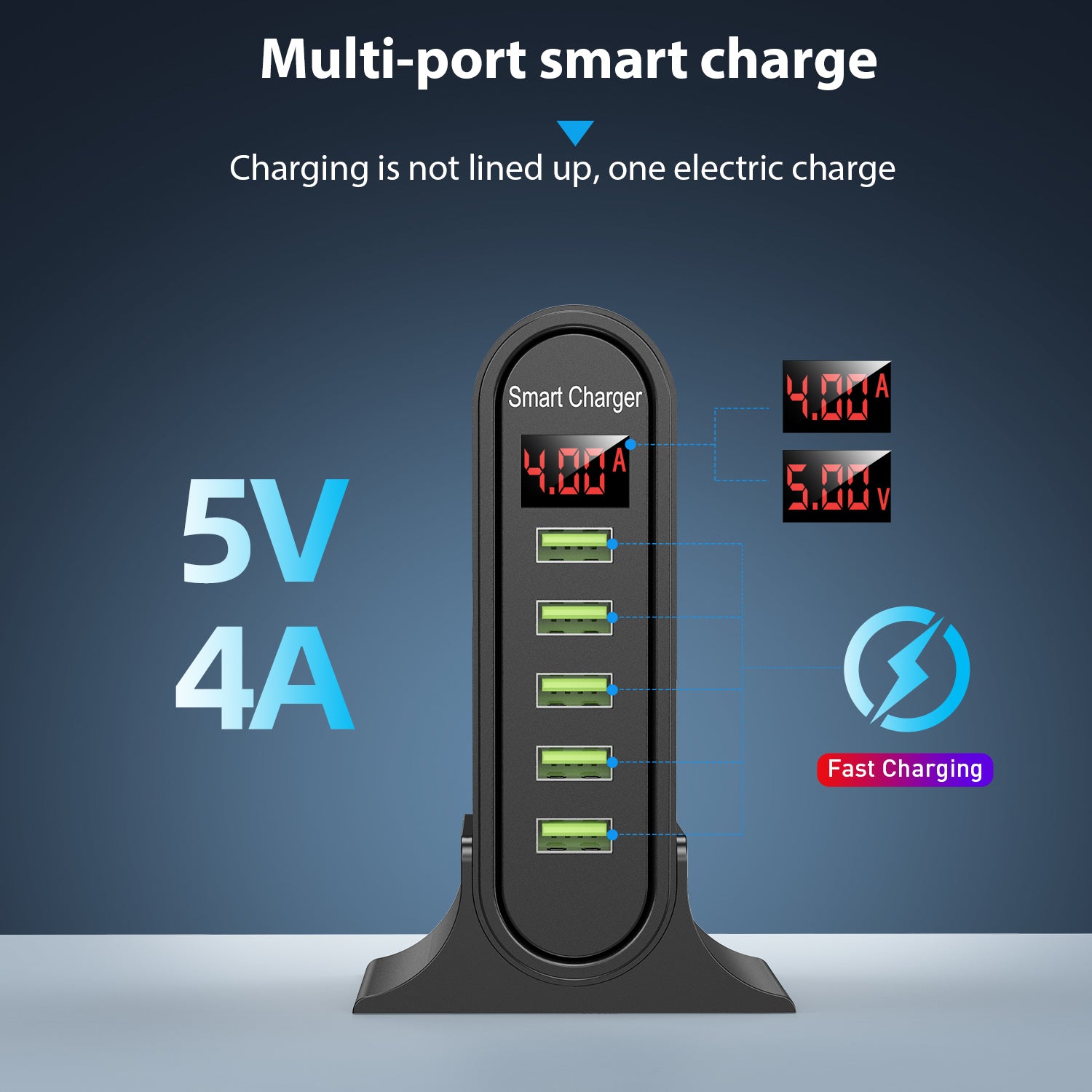 5 Ports USB Charging Dock Station